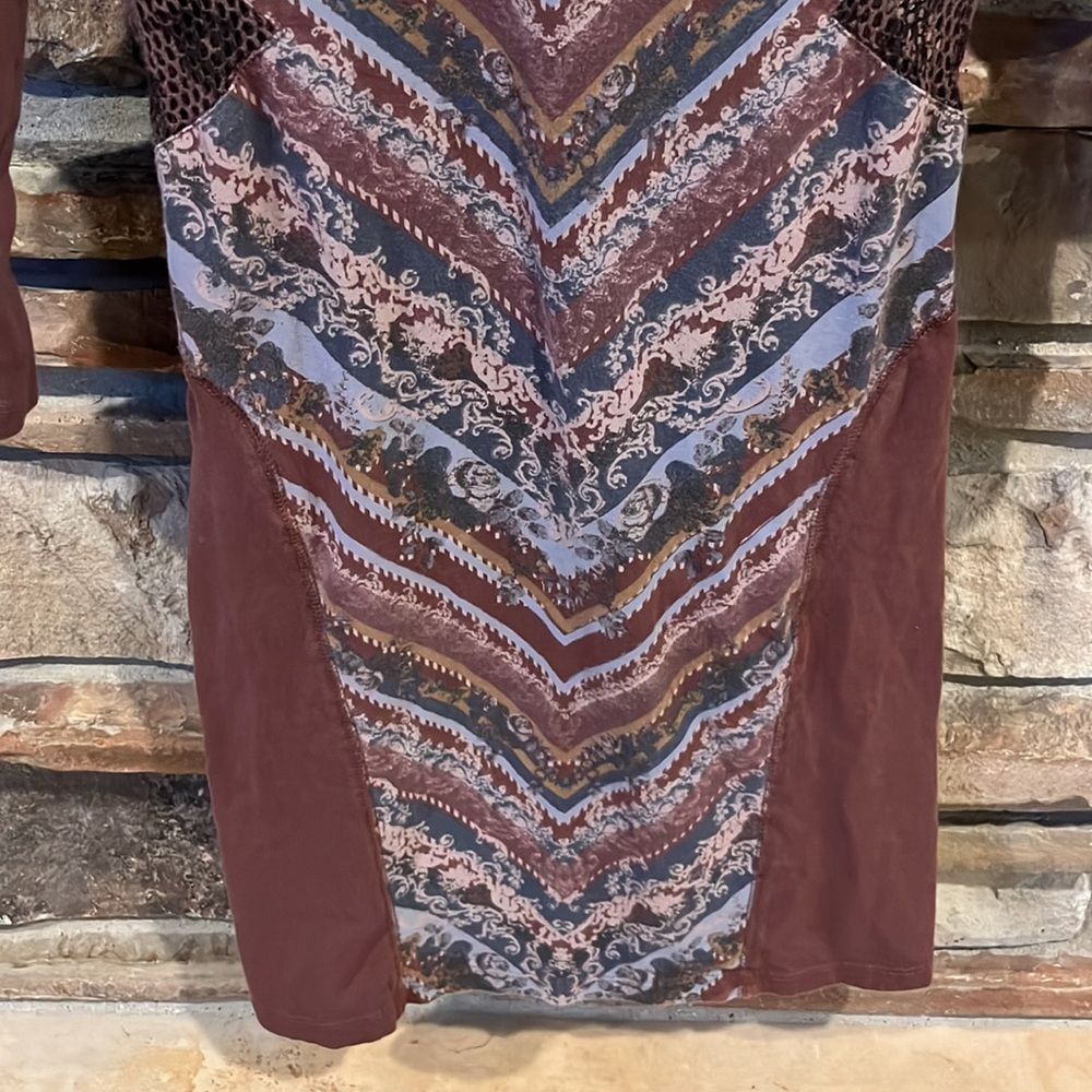 Free People Out of Africa Brown Stretch Cotton Dress - Picture 3 of 10